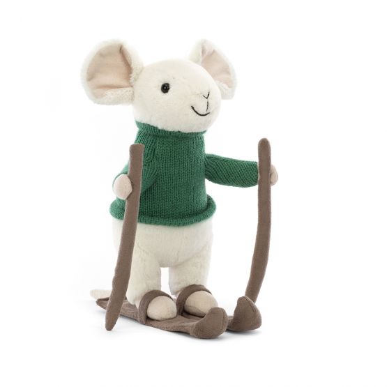 Merry Mouse Skiing by Jellycat