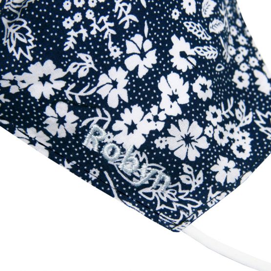 Personalisable Reusable Kids & Adult Mask in Midnight Blue Floral Print 