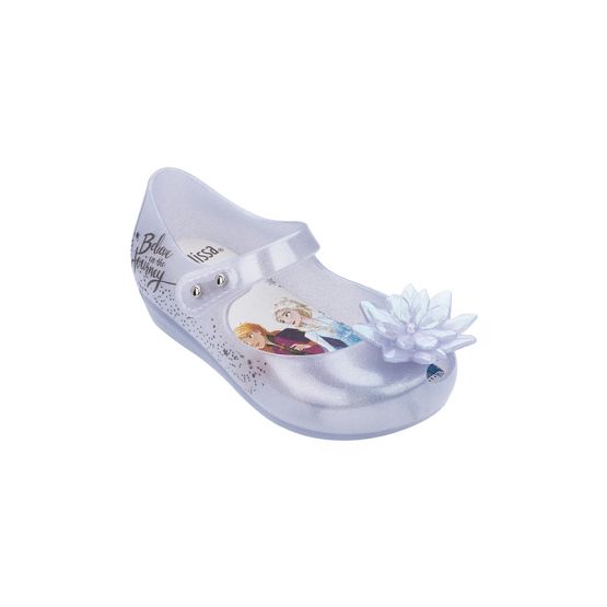Mini Melissa Ultragirl + Frozen Shoes in Pearl Clear Glitter by Melissa