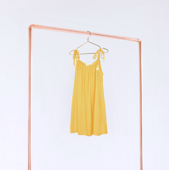 Cami Marigold Yellow Girls Dress with Tassels