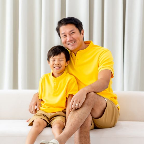 Mandarin Orange Series - Men’s Polo Shirt in Yellow