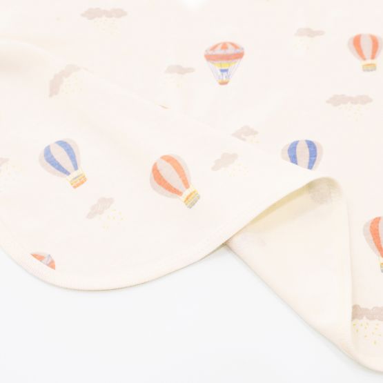*New* Baby Organic Jersey Blanket in Hot Air Balloon Print (Personalisable)