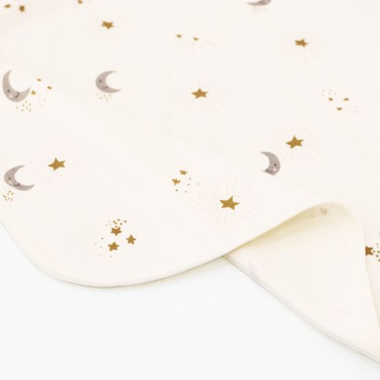 *New* Baby Organic Jersey Blanket in Moon & Stars Print (Personalisable)