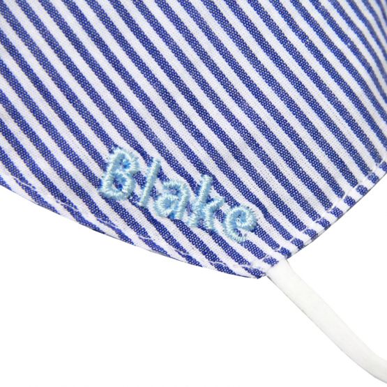 Personalisable Reusable Kids & Adult Mask in Navy Stripes