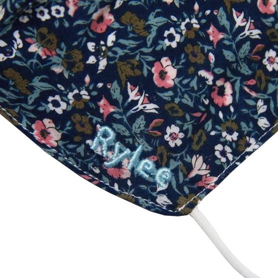 Personalisable Reusable Kids & Adult Mask in Navy Wildflower Print