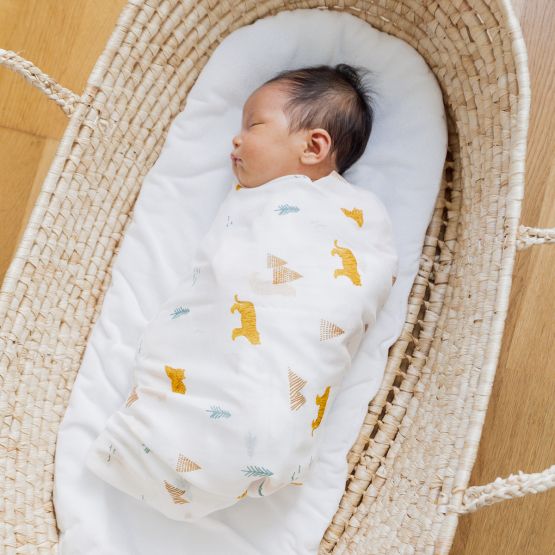 *Bestseller* Personalisable Organic Muslin Swaddle - Tiger