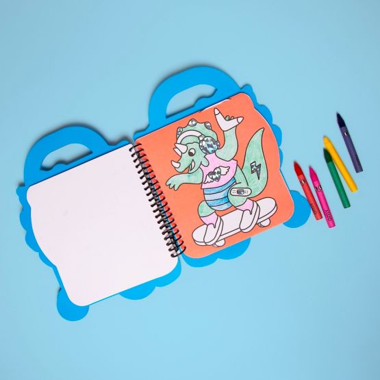Super Colouring & Stickers Book - Dino by OMY