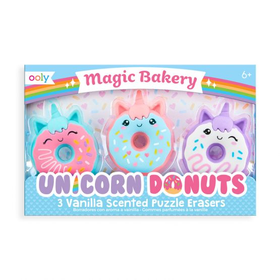 Magic Bakery Unicorn Donuts Scented Erasers (Set of 3) by OOLY