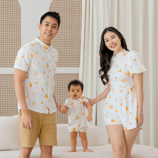 Mandarin Orange Series - Ladies Romper in White 