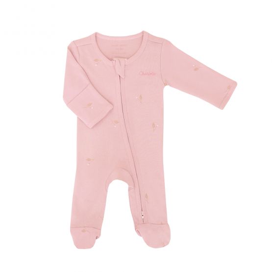 *New* Personalisable Baby Organic Zip Sleepsuit in Flower Bud Print 