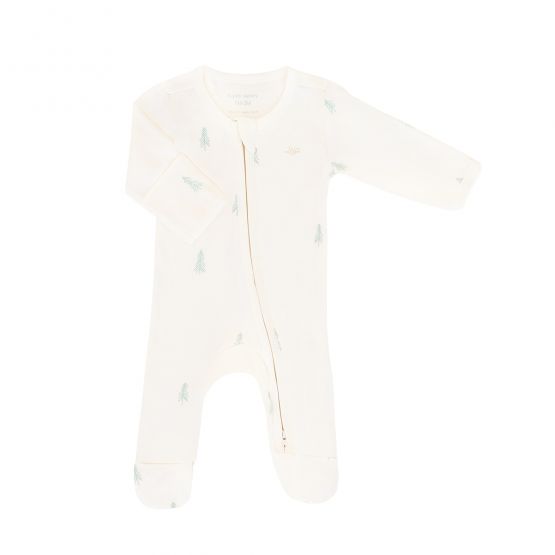 *New* Personalisable Baby Organic Zip Sleepsuit in Pine Tree Print