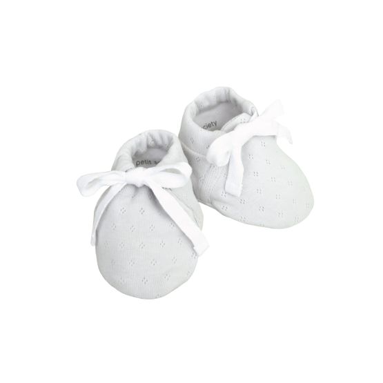 Organic Baby Booties in Grey