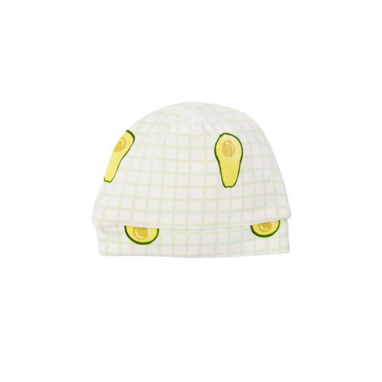 Personalisable Organic Baby Hat in Avocado Print