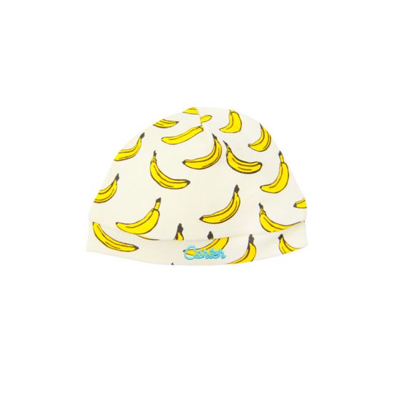 Personalisable Organic Baby Hat in Banana Print