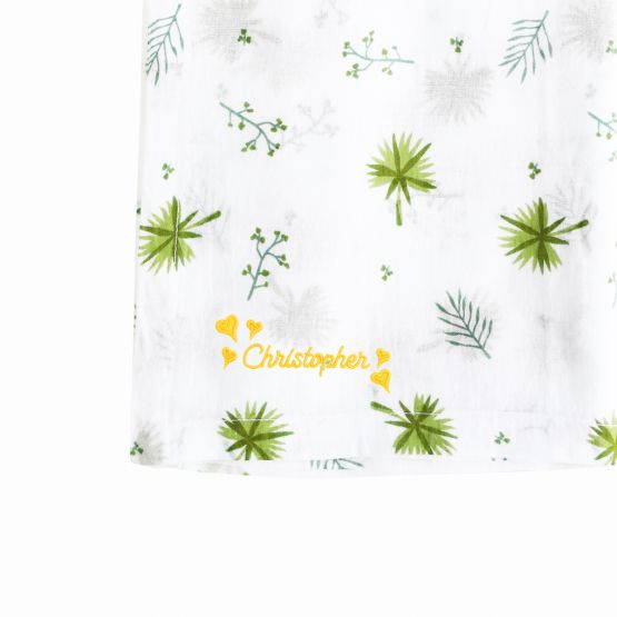 Baby Organic Swaddle - Palms (Personalisable)