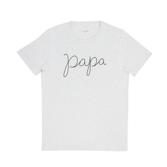 Family Tees - Papa Tee in Melange Grey