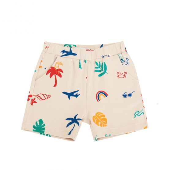 *New* Resort Series - Kids Ribbed Shorts in Paradise Print