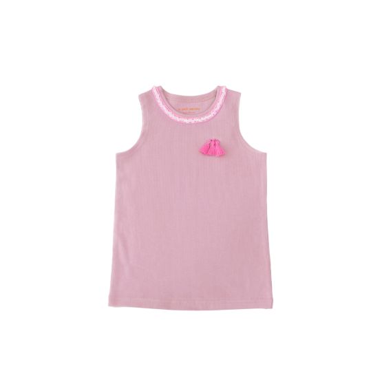 Party Series - Girls Ribbed Tank in Pink