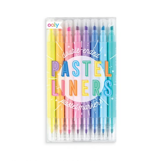 Pastel Liners	Double Ended Markers (Set of 8) by	OOLY