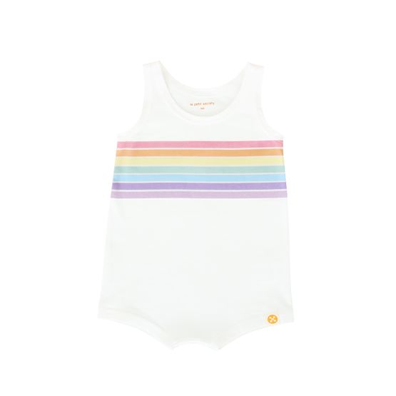 *Signature* Rainbow Series - Baby Sleeveless Romper in Pastel