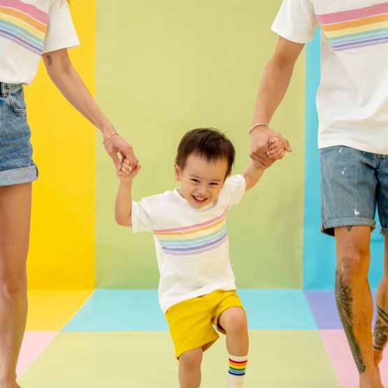 Rainbow Series - Kids Boxy Tee in Pastel