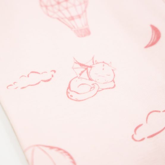 *New* Baby Organic Sleepsuit in Dreamy Dragon - Pink (Personalisable)