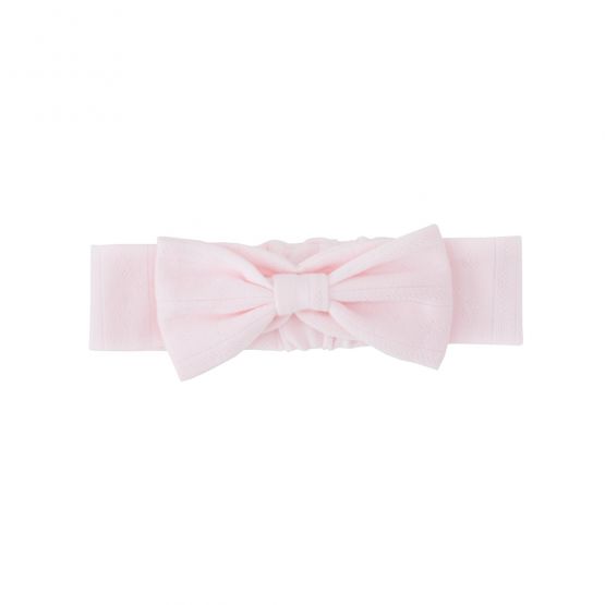 *New* Baby Headband in Pink Pointelle Cotton
