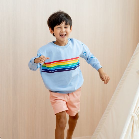 Rainbow Series - Pullover in Baby Blue