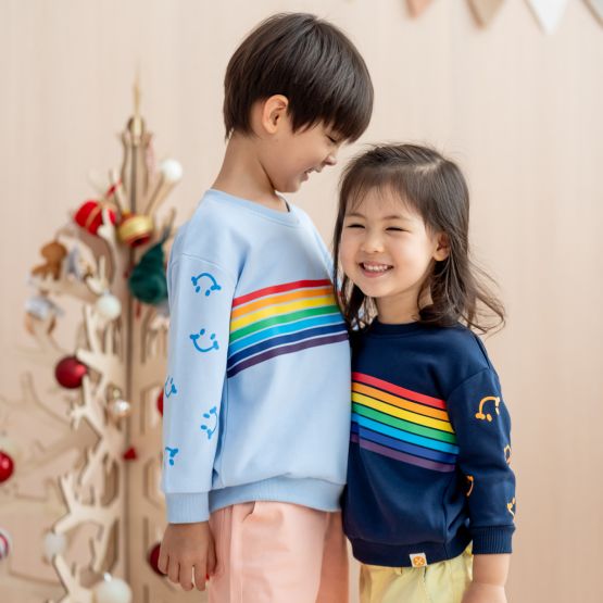 Rainbow Series - Pullover in Navy