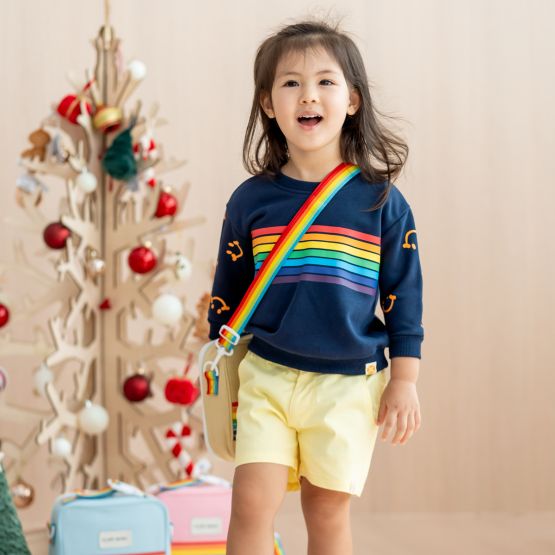 Rainbow Series - Pullover in Navy