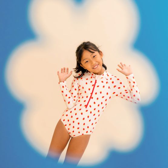Rash Suit in Strawberry Print