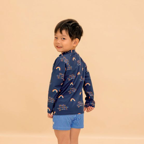 Rash Top in Rainbow Print