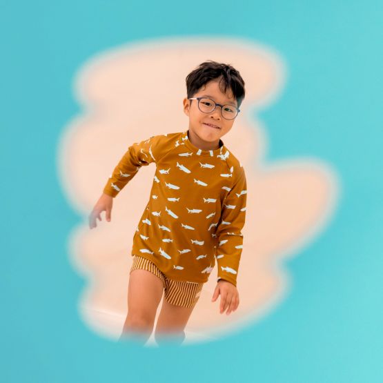Rash Top in Shark Print