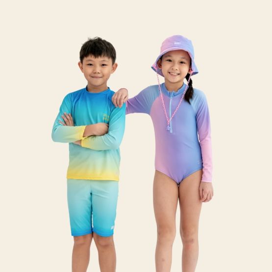 Rash Swimsuit in Lilac Gradient
