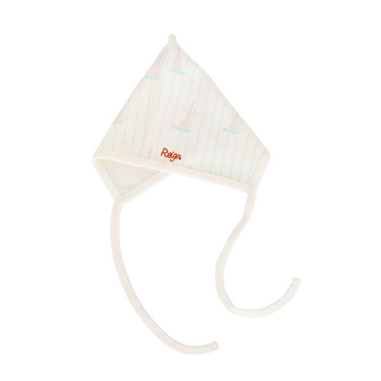 *New* Organic Baby Bonnet Hat in Sail Boat (Personalisable)