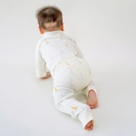 Baby Organic Leggings in Sail Boat Print