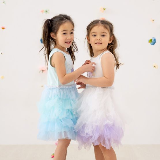 Party Series - Seashell Tiered Dress in Mint