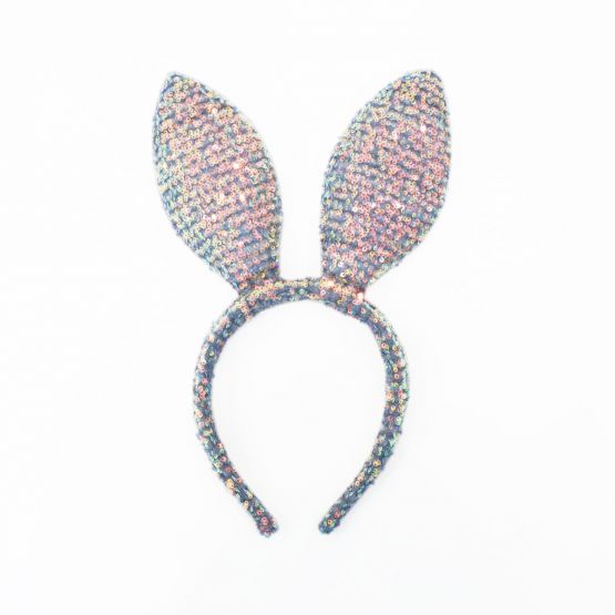 *New* Sequin Bunny Headband in Blue