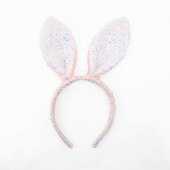 *New* Sequin Bunny Headband in Pink
