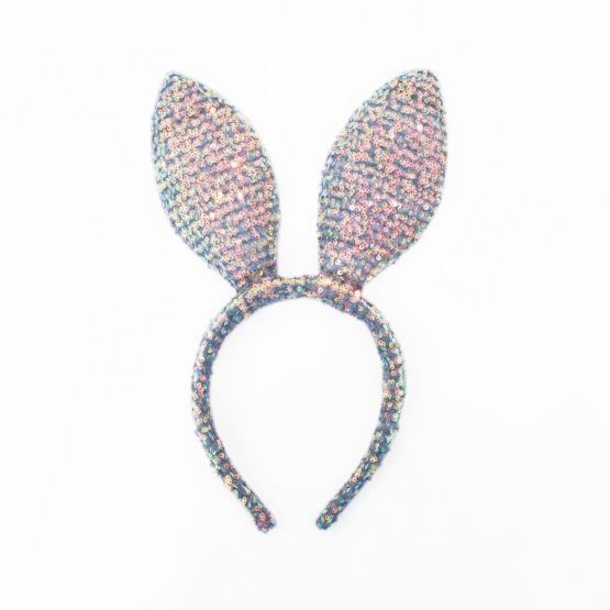 *New* Sequin Bunny Headband in Blue