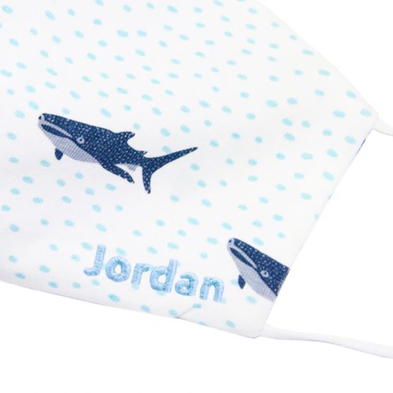 Personalisable Reusable Kids & Adult Mask in Shark Print