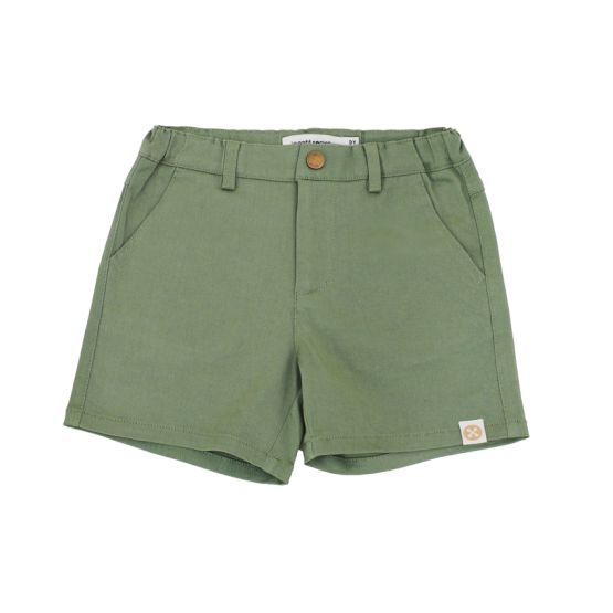 Bermuda Shorts with Adjustable Waistband - Army Green
