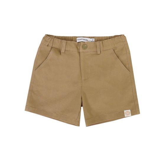 Bermuda Shorts with Adjustable Waistband - Khaki