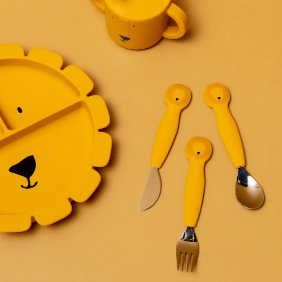 Silicone Cutlery Set 3-Pack - Mr Lion by Trixie