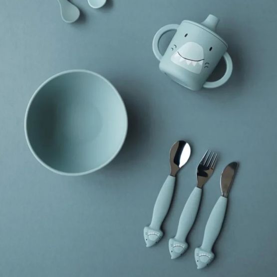 Silicone Cutlery Set 3-Pack - Mr Shark by Trixie