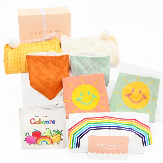 *Bestseller* Baby Twin Gift Set - Smiley Rainbow