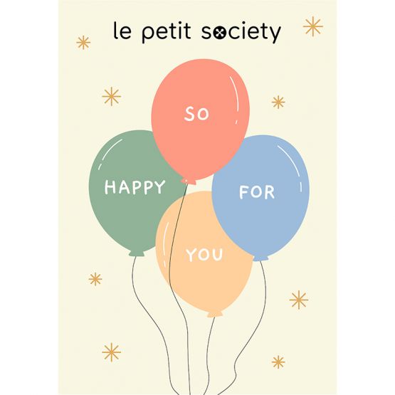 E-Gift Card - So Happy for You (Balloon Print)
