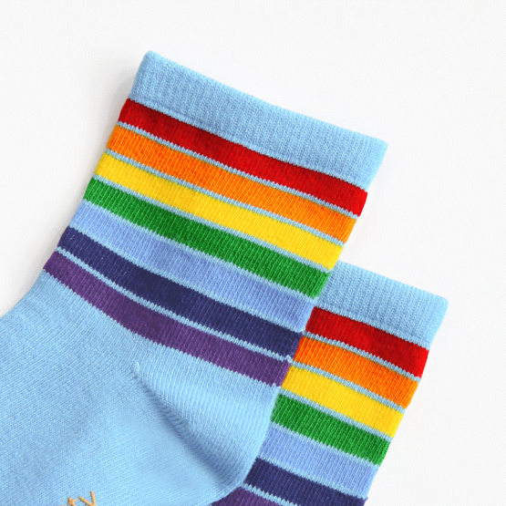 Rainbow Series - Kids Crew Socks in Blue