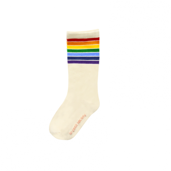 Rainbow Series - Kids Calf Socks in Cream