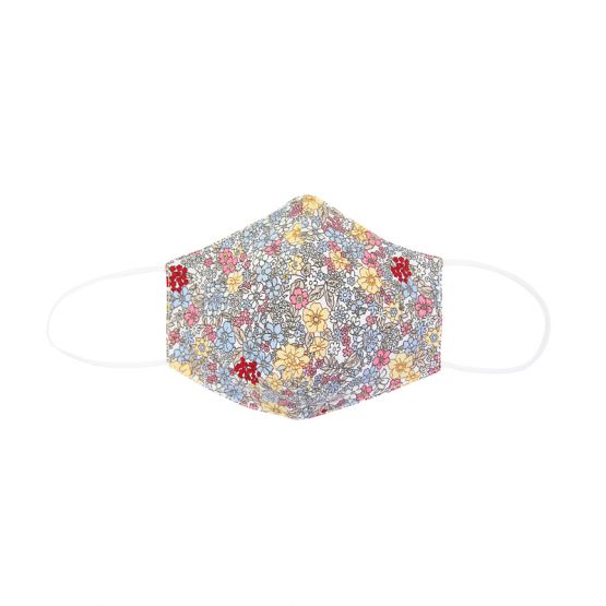 Personalisable Reusable Kids & Adult Mask in Ivory Spring Bloom Print